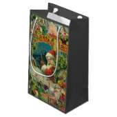 Kerstman Sinterklaas Antiek Kunst Klein Cadeauzakje (Achterkant Gekanteld)