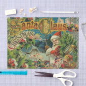 Kerstman Sinterklaas Antiek Kunst Tissuepapier (Craft)