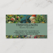 Kerstman Sinterklaas Antiek Kunst Visitekaartje (Achterkant)