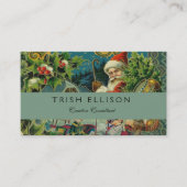 Kerstman Sinterklaas Antiek Kunst Visitekaartje (Voorkant)