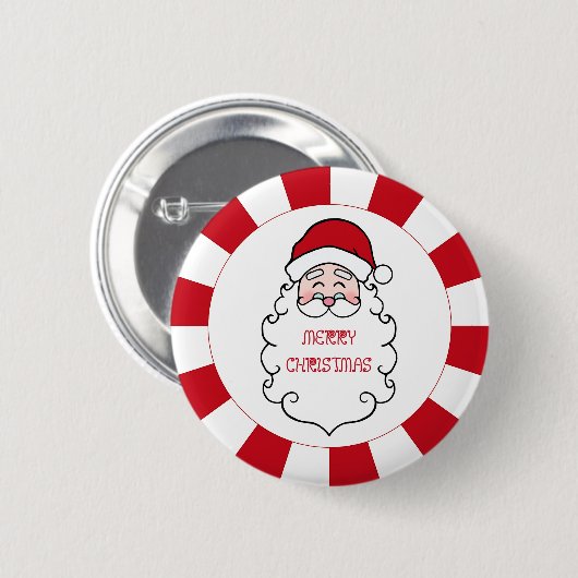 Kerstman Sinterklaas Button Gift (Voorkant /achterkant)