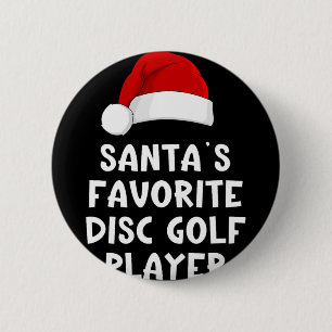 Kerstman Sinterklaas Favoriete Disc Golf Speler Py Ronde Button 5,7 Cm