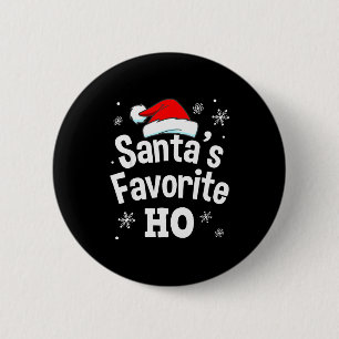 Kerstman Sinterklaas Favoriete Ho Shirt, Volwassen Ronde Button 5,7 Cm