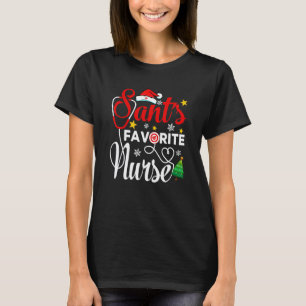 Kerstman Sinterklaas Favoriete Verpleegster Kerstm T-shirt