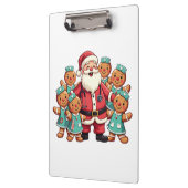 Kerstman Sinterklaas Gingerbread Nurses Klembord (Links)