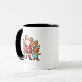 Kerstman Sinterklaas Gingerbread Nurses Mok (Voorkant links)