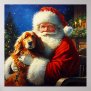 Kerstman Sinterklaas met Honden 4 Poster