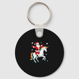 Kerstman Sinterklaas Ridding Eenhoorn Xmas Meisjes Sleutelhanger