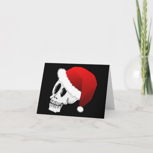 Kerstman Sinterklaas Schedel Custom Feestdagen Kaart (Voorkant)