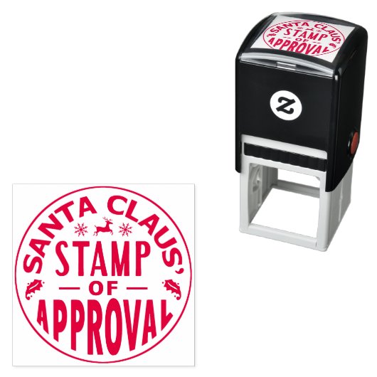 Kerstman Sinterklaas Stempel van Goedkeuring Grapp (In situ)