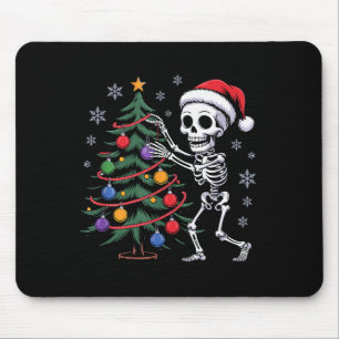Kerstman skelet hoed Kerstboom Griezelig Schattig  Muismat