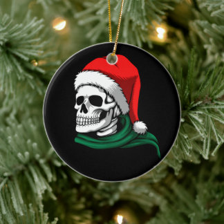 Kerstman skelet op Kerstboom ornament