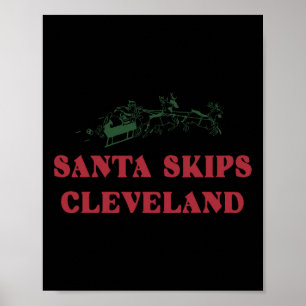Kerstman slaat Cleveland over Funny Santa rendier Poster