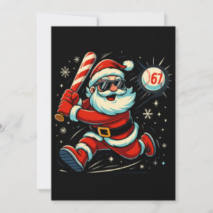 Kerstman slaat op de 6-7 Kerst-meme Feestdagenkaart