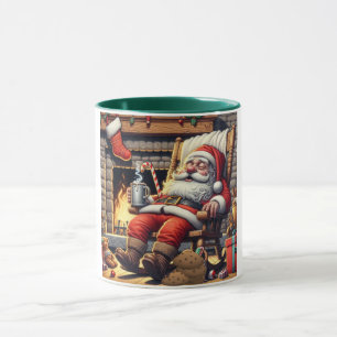 Kerstman slapen Kerstmis Mok