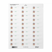 Kerstman slee etiket (Full Sheet)