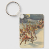 Kerstman slee met rendieren sleutelhanger (Voorkant)