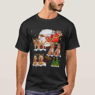 Kerstman slee rendier Cockapoos Kerstboom Hondenli T-shirt