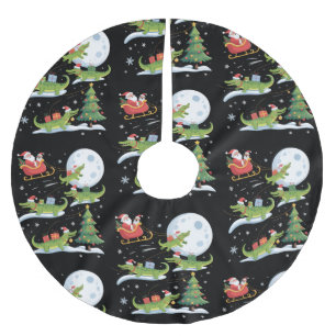 Kerstman slee rijdt alligator Kerstmis grappig Ker Kerstboom Rok
