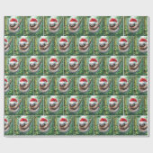 Kerstman Sloth in het regenwoud Cadeaupapier (Vlak)