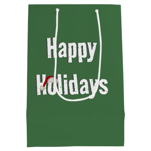 Kerstman Sloth in het regenwoud Medium Cadeauzakje (Achterkant)