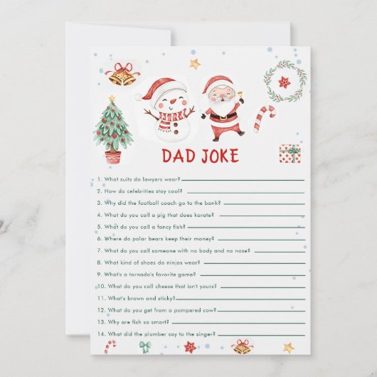 Kerstman Sneeuwman Kerst Vader grap kaart (Voorkant)