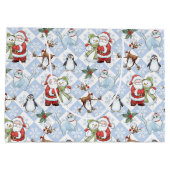 Kerstman, Sneeuwman, Rudolph, Kat Groot Cadeauzakje (Achterkant)