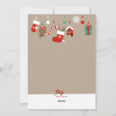 Kerstman Sneeuwpop Verhuisbericht Feestdagenkaart (Achterkant)