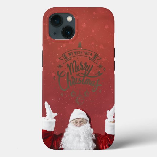 Kerstman,Sneeuwvlokken,Rood   Case-Mate iPhone Case (Achterkant)