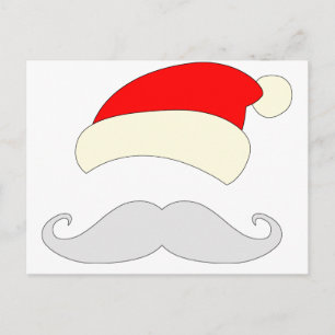Kerstman snor feestdagenkaart