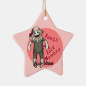 Kerstman Sock Monkey ornamenten (Rechts)