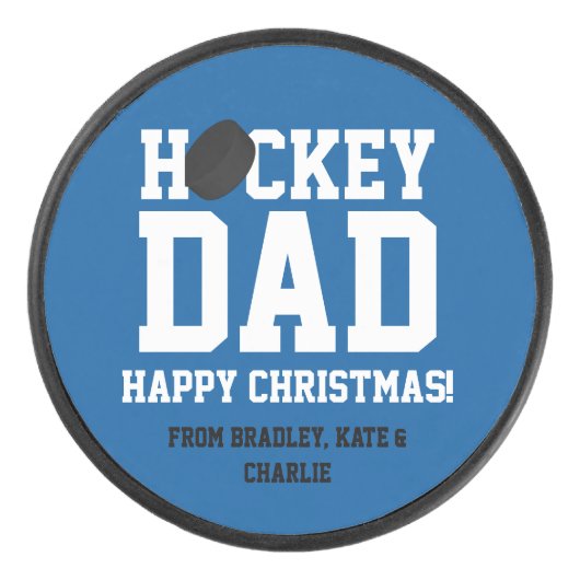 Kerstman, speciaal voor Hockey papa Hockey Puck (Voorkant)