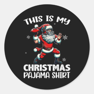 Kerstman speelt American Football, Dit is mijn ker Ronde Sticker