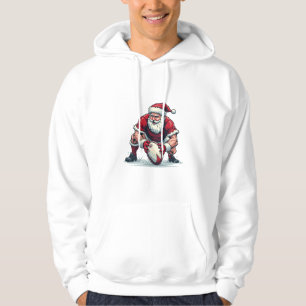 Kerstman speelt Fantasy Football Kerstspelers Hoodie