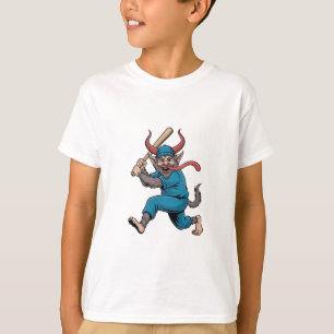 Kerstman speelt honkbal Kerst honkbalspeler  T-shirt