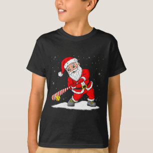 Kerstman Speelt Softbal Kerstmis Pyjama T-shirt