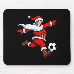 Kerstman Speelt Voetbal Kerst Sport Vrouwen Mannen Muismat