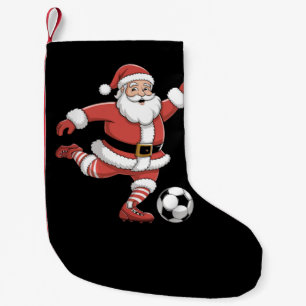 Kerstman Speelt Voetbal Kerst Sporten Kleine Kerstsok