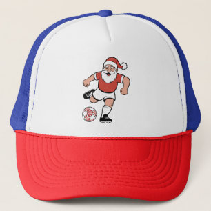 Kerstman speelt voetbal Kerstspeler Sport Trucker Pet