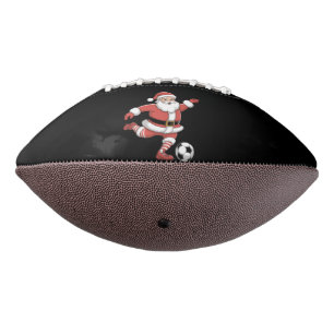 Kerstman speelt voetbal kerstsport american football