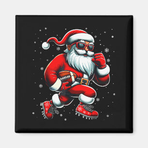Kerstman speelt voetbal mannen jongens kerst voetb magneet