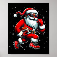 Kerstman speelt voetbal Mannen Jongens Kerst voetb