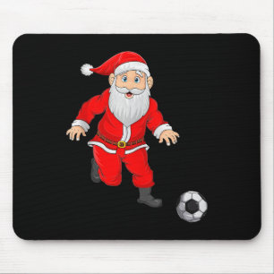 Kerstman speelt voetbal Xmas T-shirts Muismat