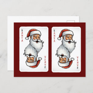 Kerstman Spelen Kaart voor Kerstmis