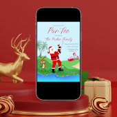 Kerstman spelen uit het water met Martini partij Kaart