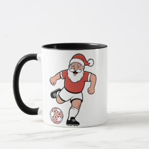 Kerstman spelen Voetbal Kerstman Sport Mok