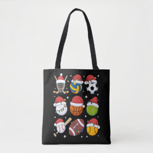 Kerstman Sport Kerst Sport Bal Speler Liefhebber Draagtas