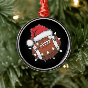 Kerstman sporten Kerstmis American Football liefhe Metalen Ornament