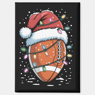 Kerstman sportief kerst American Football Speler Magneet