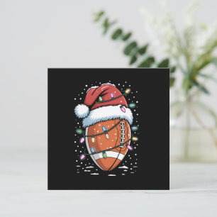 Kerstman sportieve kerst Amerikaanse voetbalspeler Feestdagenkaart